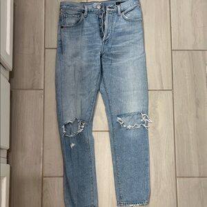 Citizens Of Humanity Light Blue Ripped Jeans